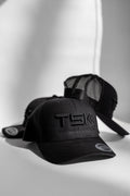 TSK TeslaService.LA Black Trucker Hat