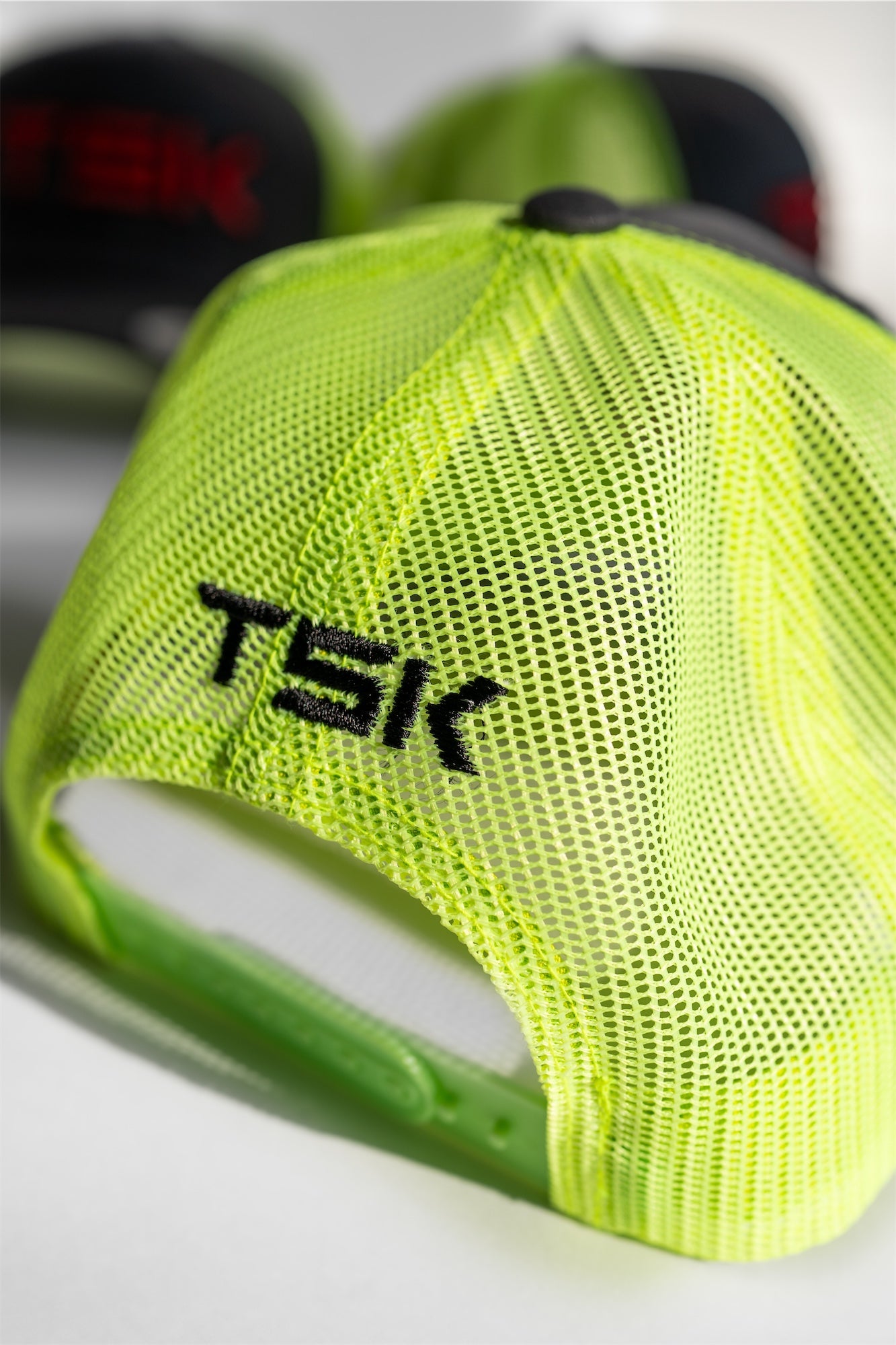 TSK Trucker Hat TeslaService.LA – Black Neon Green Snapback Cap