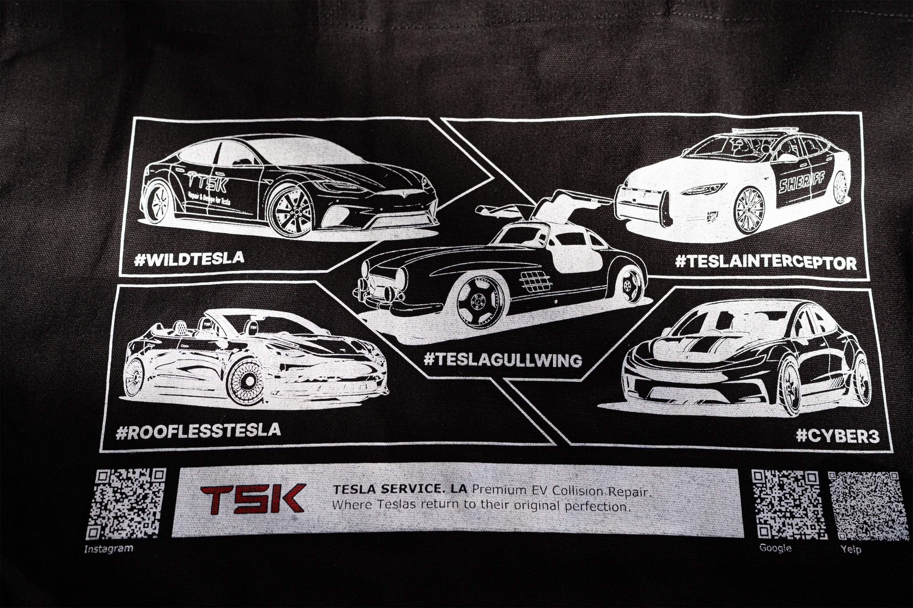 TSK TeslaService.LA Premium Tote Bag