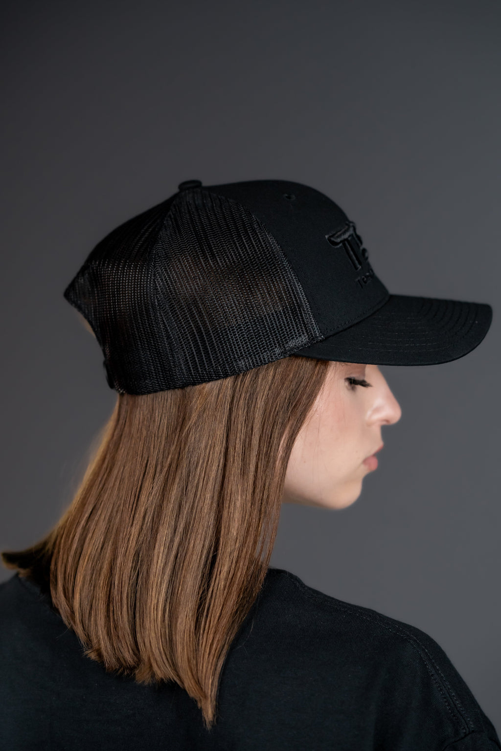 TSK TeslaService.LA Black Trucker Hat