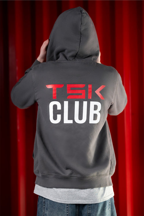 TSK Club Hoodie – Premium EV Lifestyle Edition (Charcoal Gray)