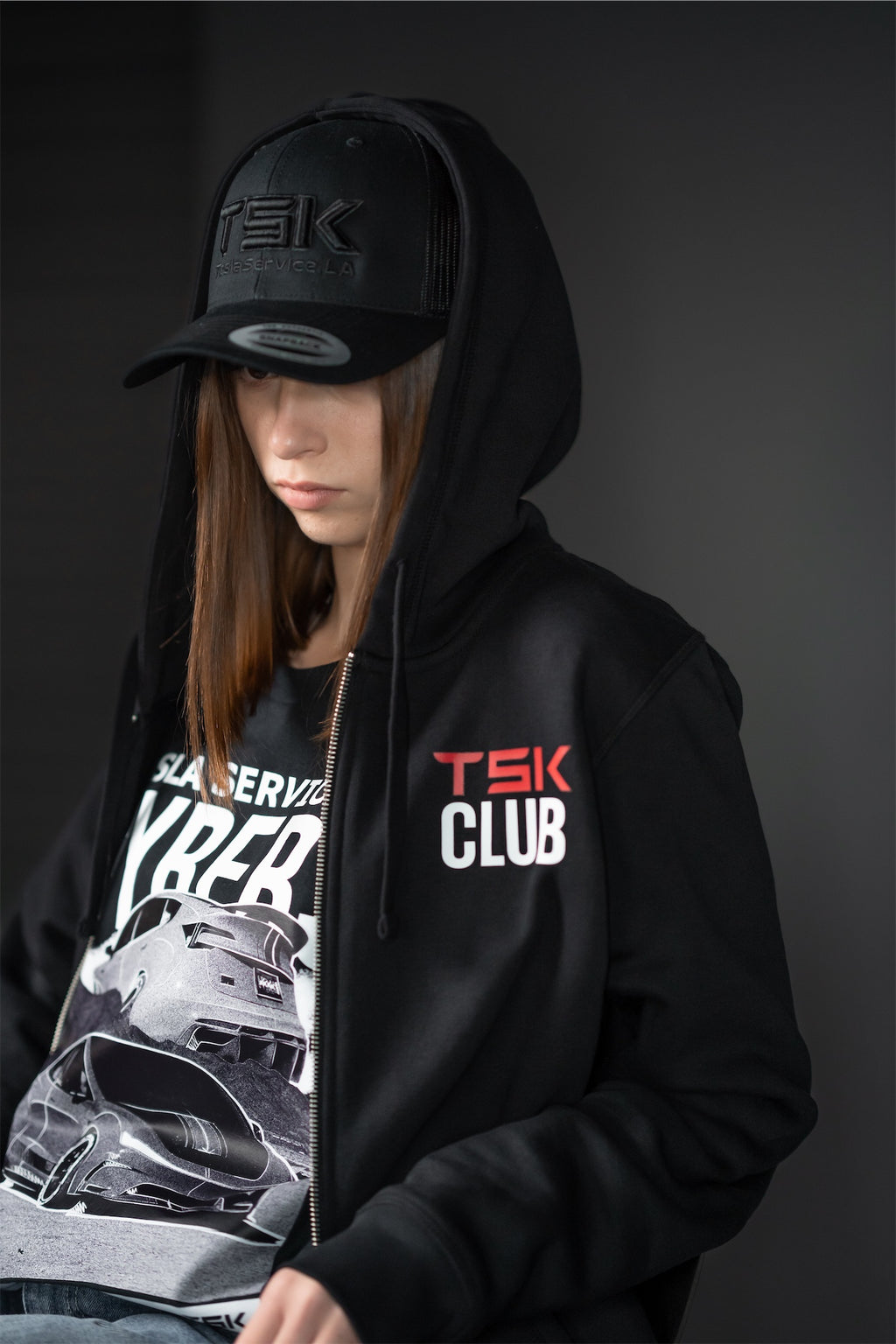 TSK CYBER3 Graphic T-Shirt – Tesla Service LA Edition (Black)