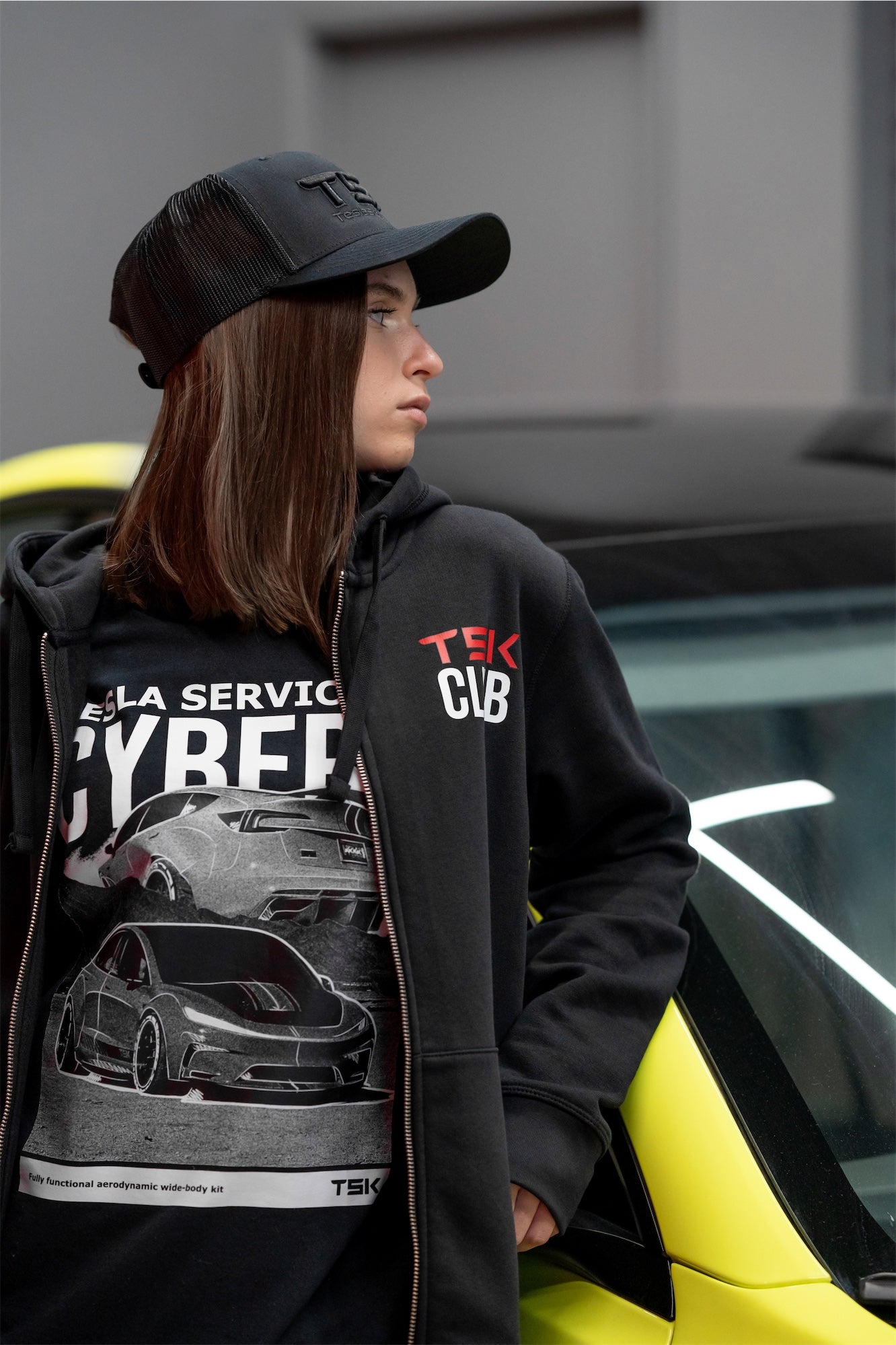 TSK CYBER3 Graphic T-Shirt – Tesla Service LA Edition (Black)